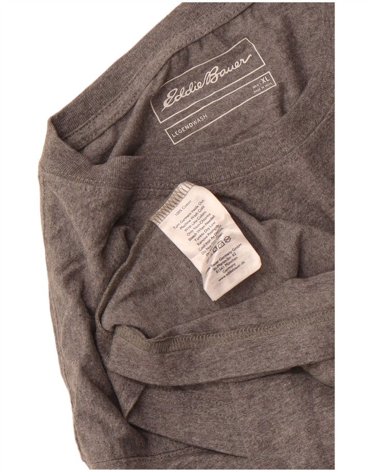 EDDIE BAUER Mens T-Shirt Top XL Grey Cotton