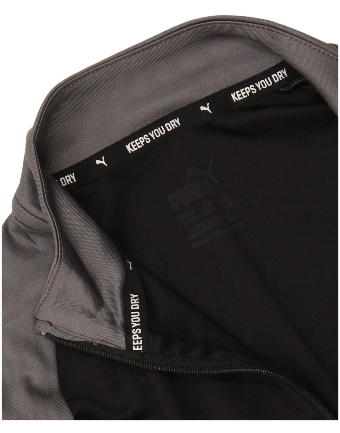 PUMA Boys Graphic Pullover Tracksuit Top 7-8 Years Black Colourblock