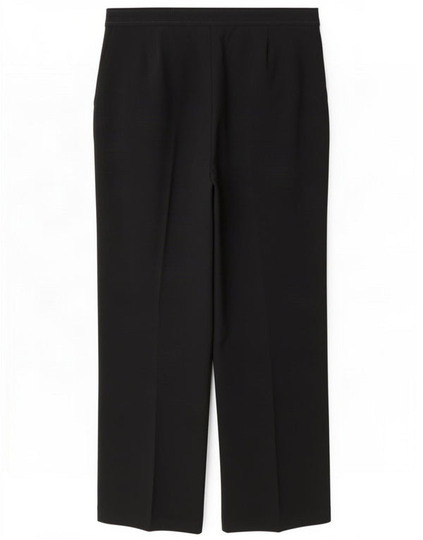 Marks & Spencer Womens Wide Leg Casual Trousers UK 14 Large W34 L30 Black