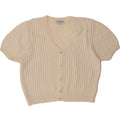 LA PERLA Womens Short Sleeve Cardigan Sweater UK 16 Large White Vintage La Perla and Second-Hand La Perla from Messina Hembry 