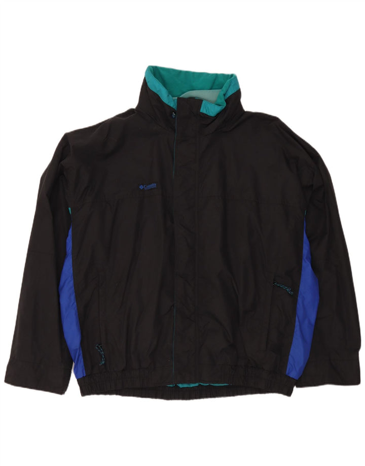 Columbia Mens Bugaboo Windbreaker Jacket UK 44 2XL Black Colourblock Nylon