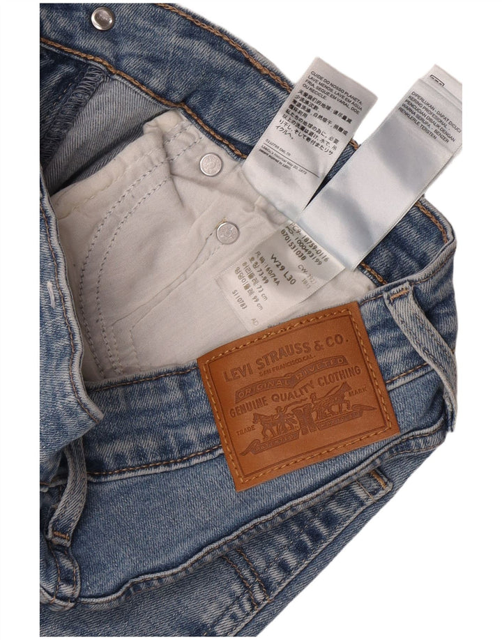 Levi's Womens 725 High Rise Bootcut Jeans W29 L27 Blue Cotton