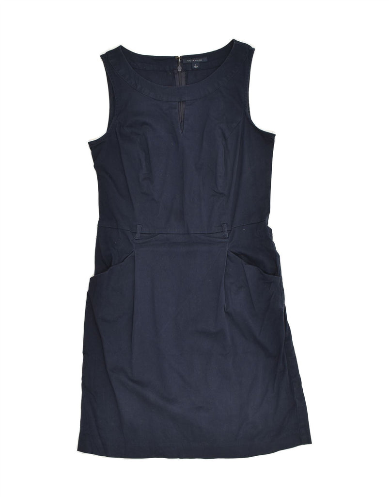 TOMMY HILFIGER Womens Sleeveless Sheath Dress US 6 Medium Navy Blue Cotton | Vintage Tommy Hilfiger | Thrift | Second-Hand Tommy Hilfiger | Used Clothing | Messina Hembry 