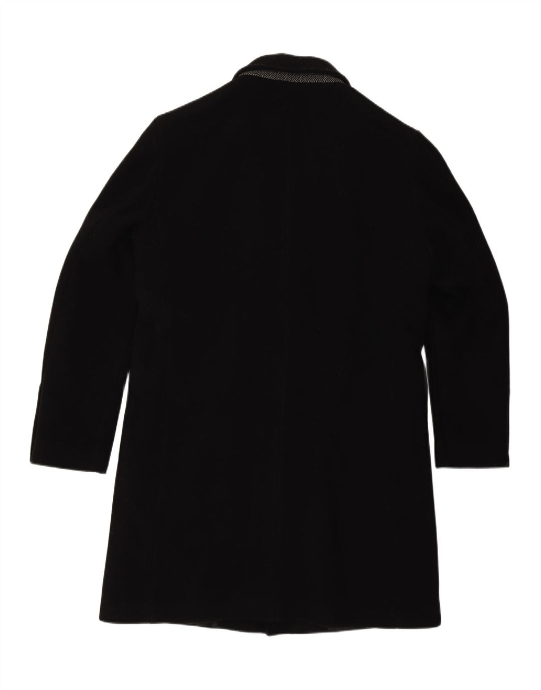 Superdry Mens Overcoat UK 40 Large Black Wool