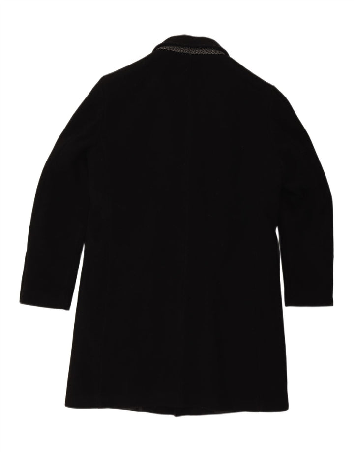 Superdry Mens Overcoat UK 40 Large Black Wool