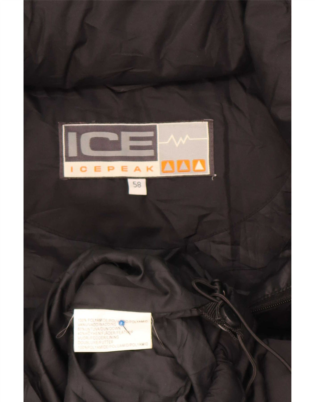 Icepeak Mens Padded Gilet EU 58 4XL Black Polyamide