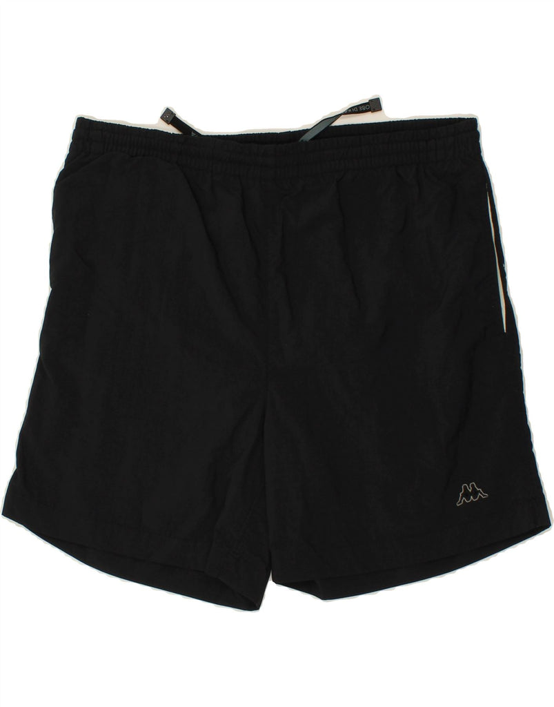 KAPPA Mens Sport Shorts Medium Black Nylon | Vintage Kappa | Thrift | Second-Hand Kappa | Used Clothing | Messina Hembry 