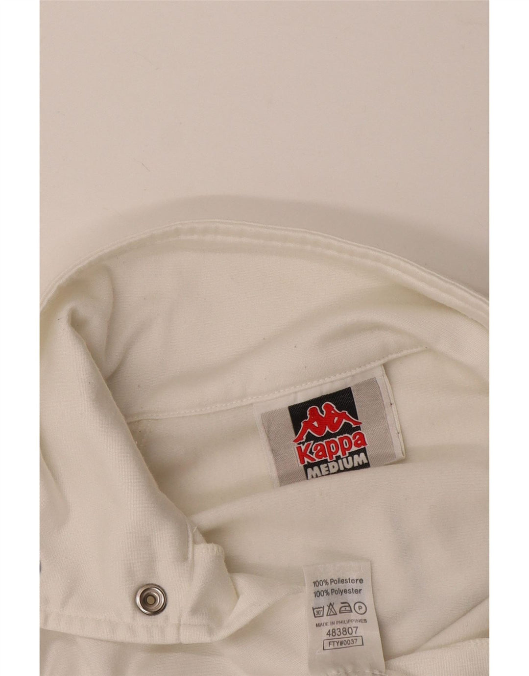 KAPPA Mens Graphic Tracksuit Top Jacket Medium White Colourblock Polyester