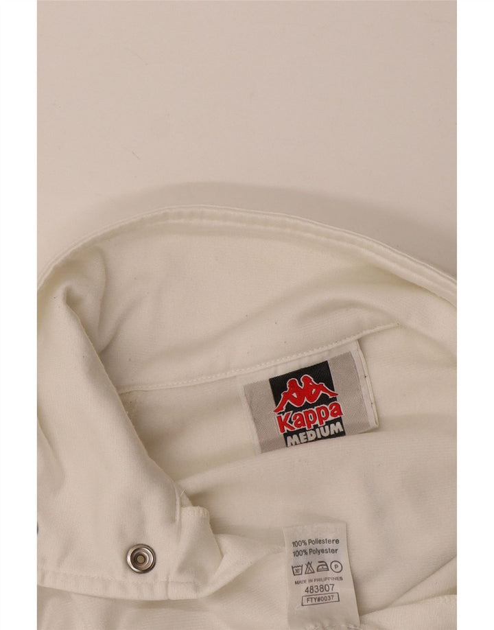 KAPPA Mens Graphic Tracksuit Top Jacket Medium White Colourblock Polyester