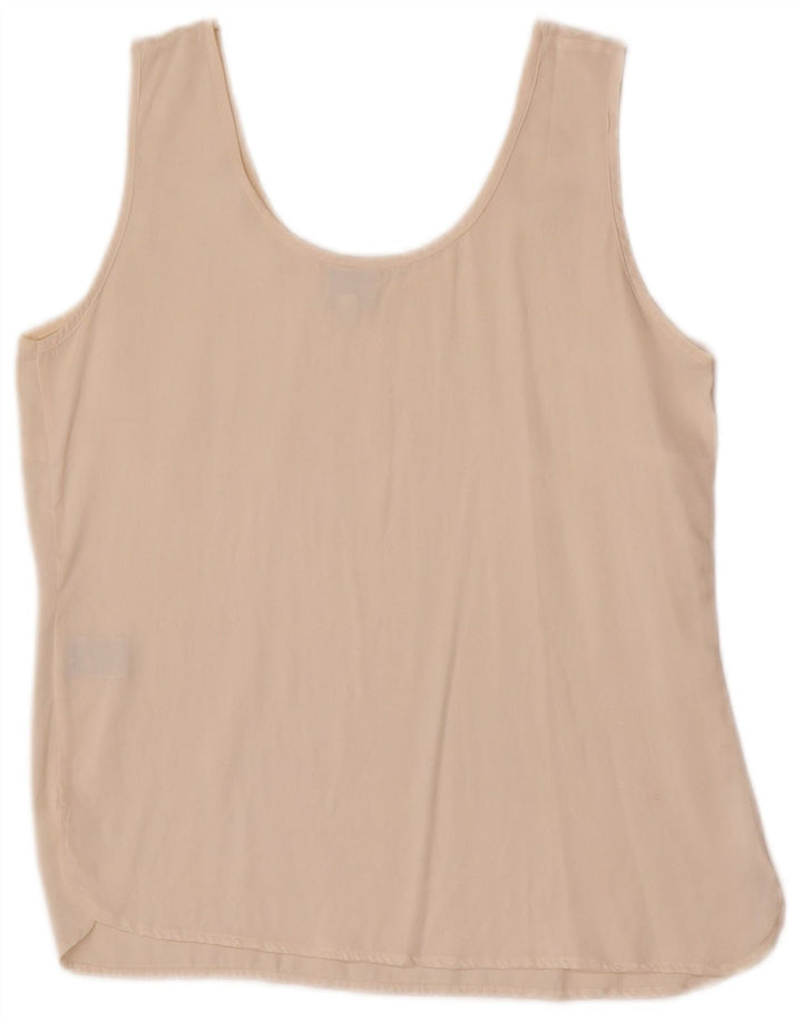Silk and Soie Womens Vest Top UK 10 Small White Silk