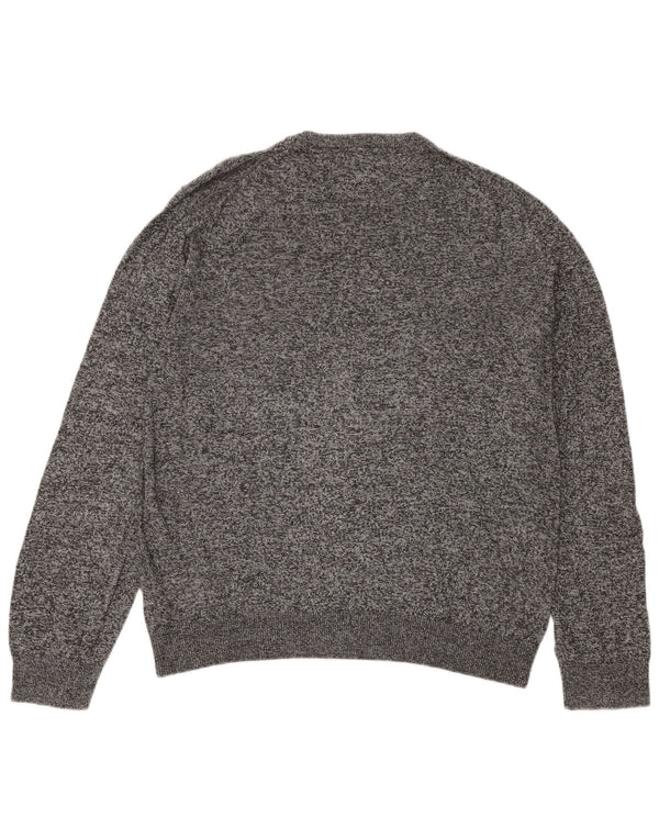 MARKS & SPENCER Mens Crew Neck Jumper Sweater Large Grey Flecked