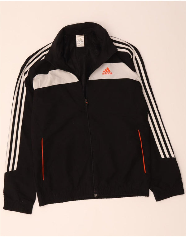 Adidas Mens Graphic Tracksuit Top Jacket UK 34/36 Small Black Colourblock