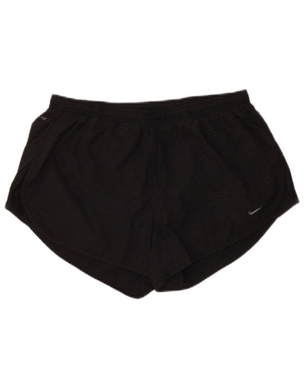 NIKE Womens Dri Fit Sport Shorts UK 14 Medium  Black Polyester