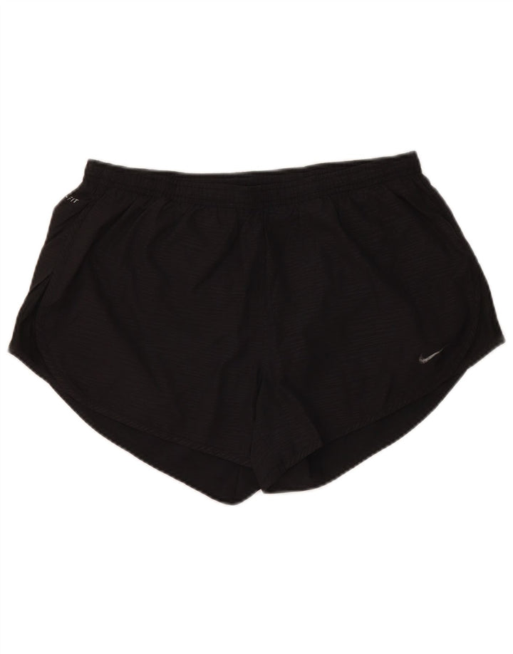 NIKE Womens Dri Fit Sport Shorts UK 14 Medium  Black Polyester