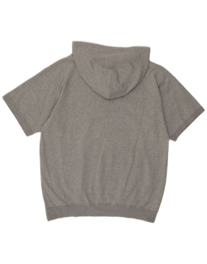Champion Mens Graphic Short Sleeve Hoodie Jumper Large Grey