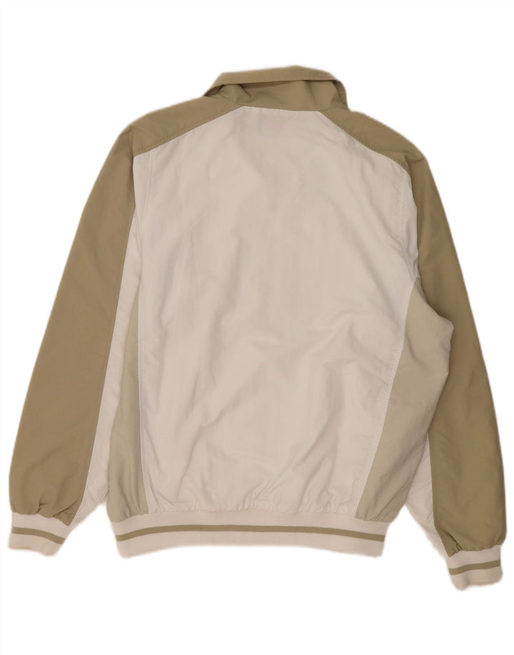 Kappa Mens Tracksuit Top Jacket Medium Off White Colourblock Polyamide