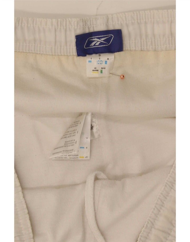 Reebok Mens Bermuda Sport Shorts Small White Polyester