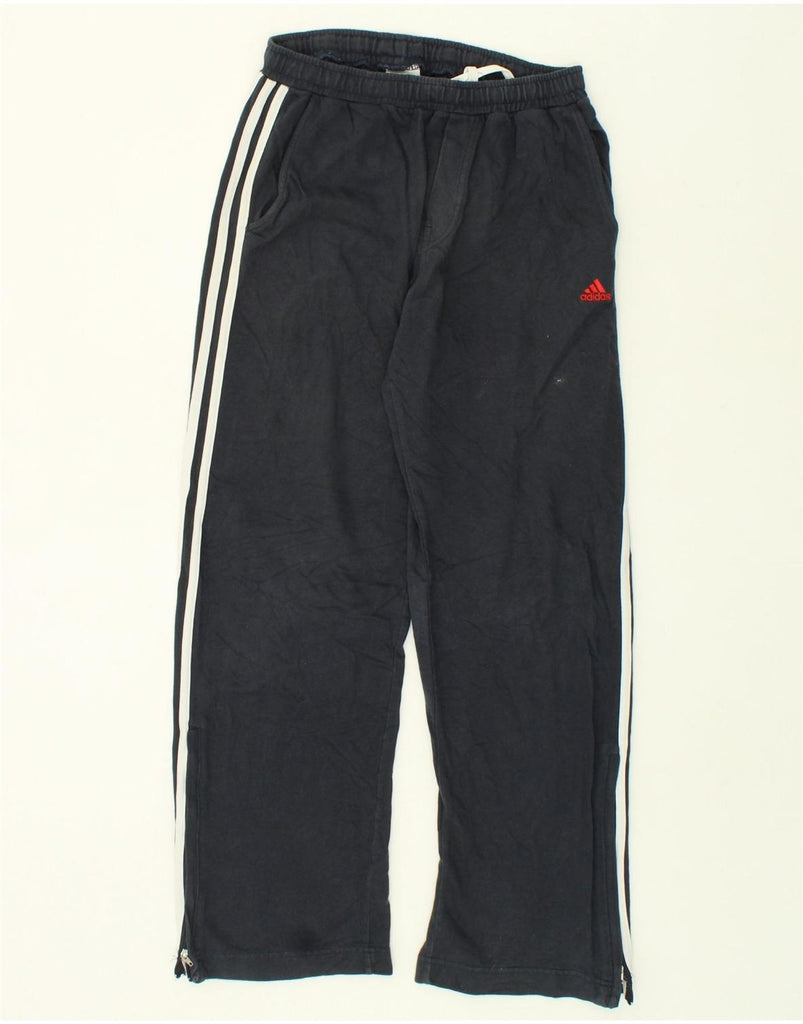 ADIDAS Mens Tracksuit Trousers UK 36/38 Small Navy Blue Cotton | Vintage Adidas | Thrift | Second-Hand Adidas | Used Clothing | Messina Hembry 