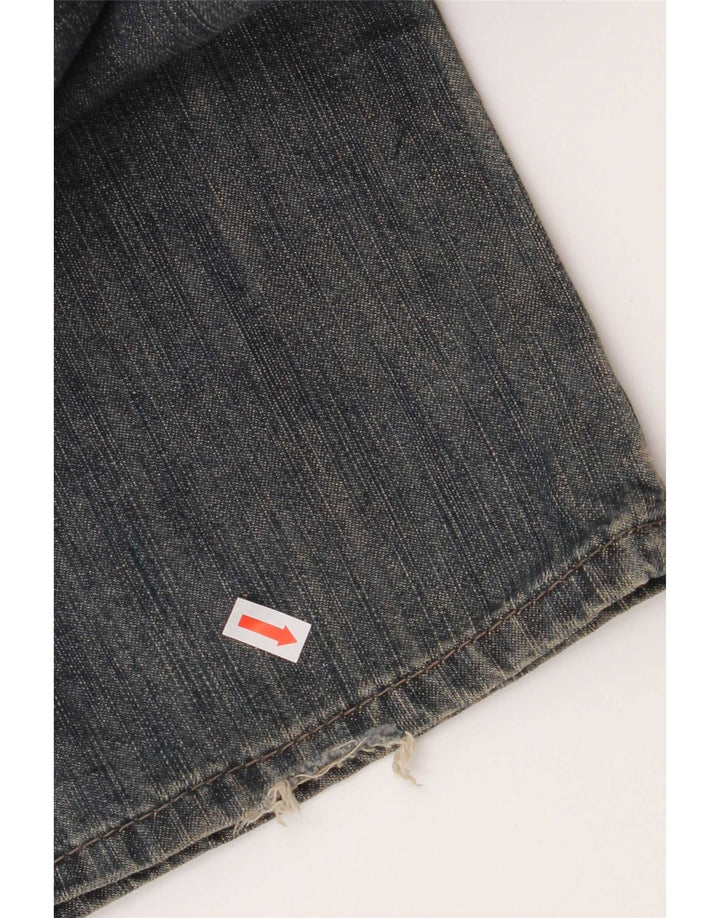 Dkny Mens Straight Jeans W34 L34 Blue Cotton