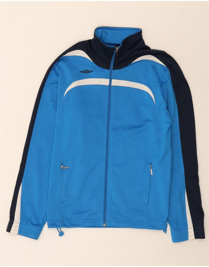 Umbro Womens Tracksuit Top Jacket UK 18 XL Blue Colourblock