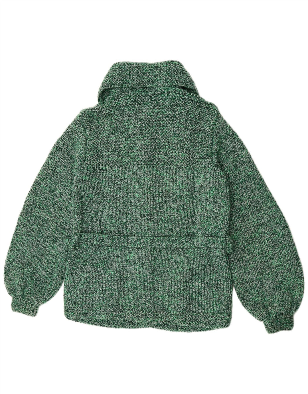 Vintage Womens Cardigan Sweater UK 14 Medium Green Flecked