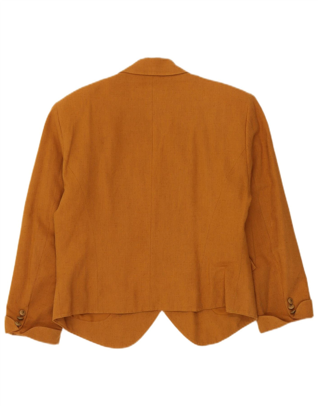 New Arrival Womens Double Breasted Blazer Jacket UK 14 Medium Beige Wool