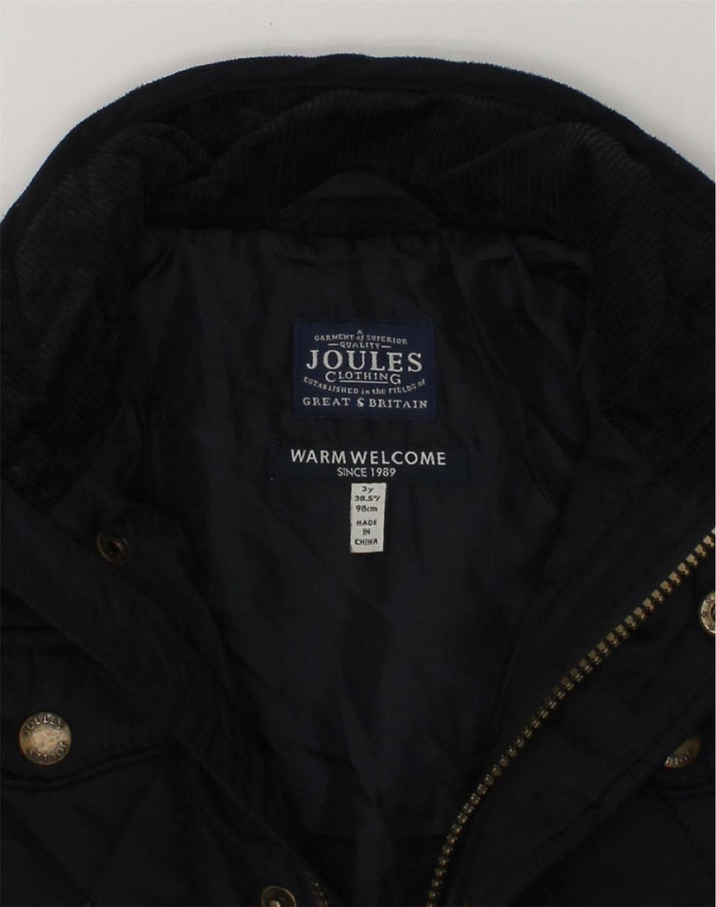 JOULES Boys Quilted Jacket 2-3 Years Navy Blue Polyester | Vintage Joules | Thrift | Second-Hand Joules | Used Clothing | Messina Hembry 