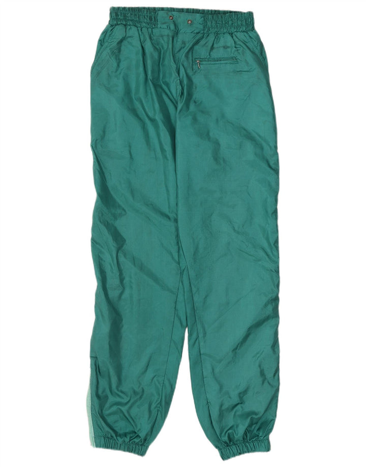 Vintage Mens Tracksuit Trousers Joggers Large  Green Polyamide