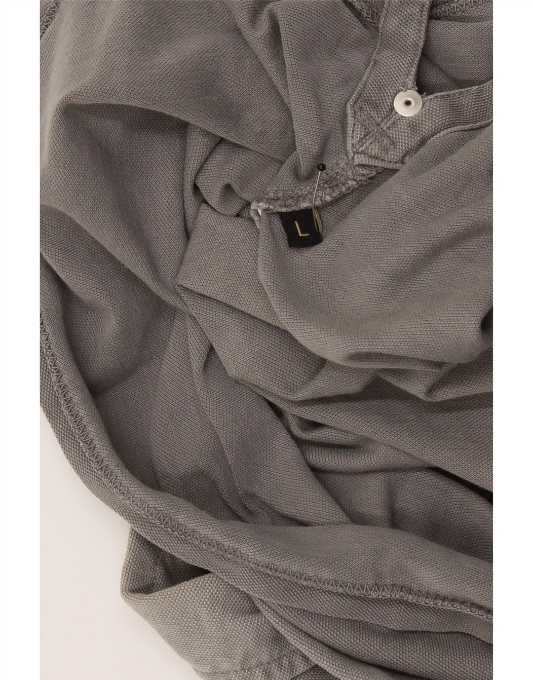 NAPAPIJRI Mens Polo Shirt Large Grey Cotton