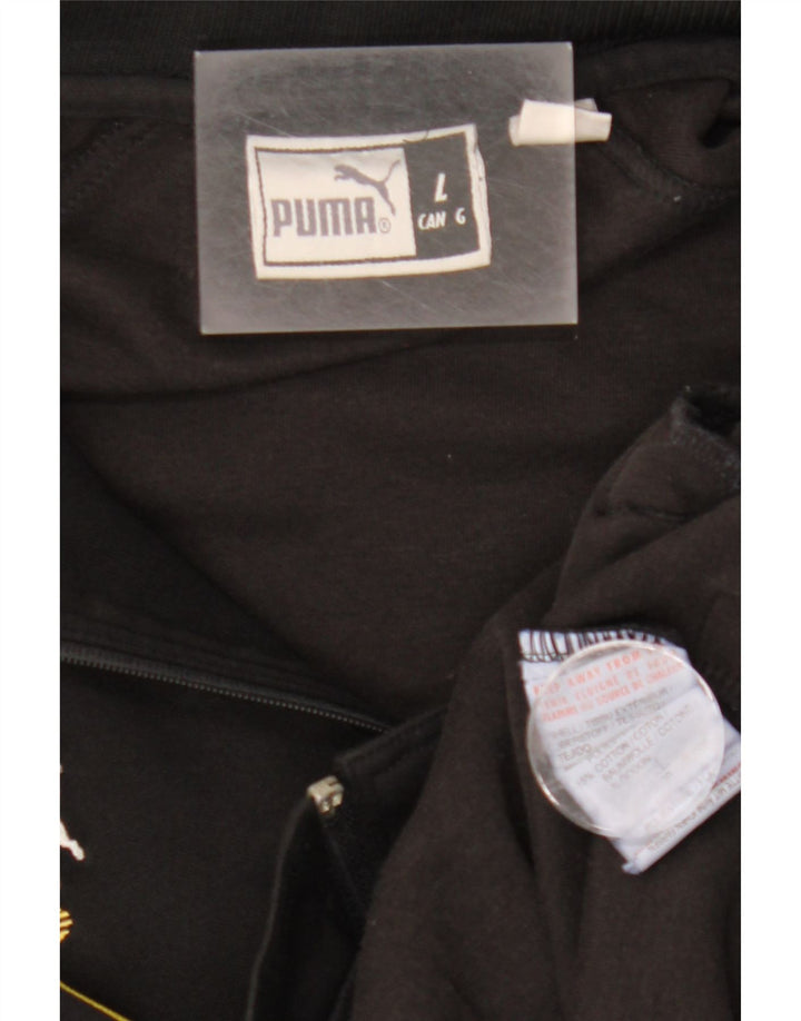 PUMA Mens King Graphic Tracksuit Top Jacket Large Black Colourblock