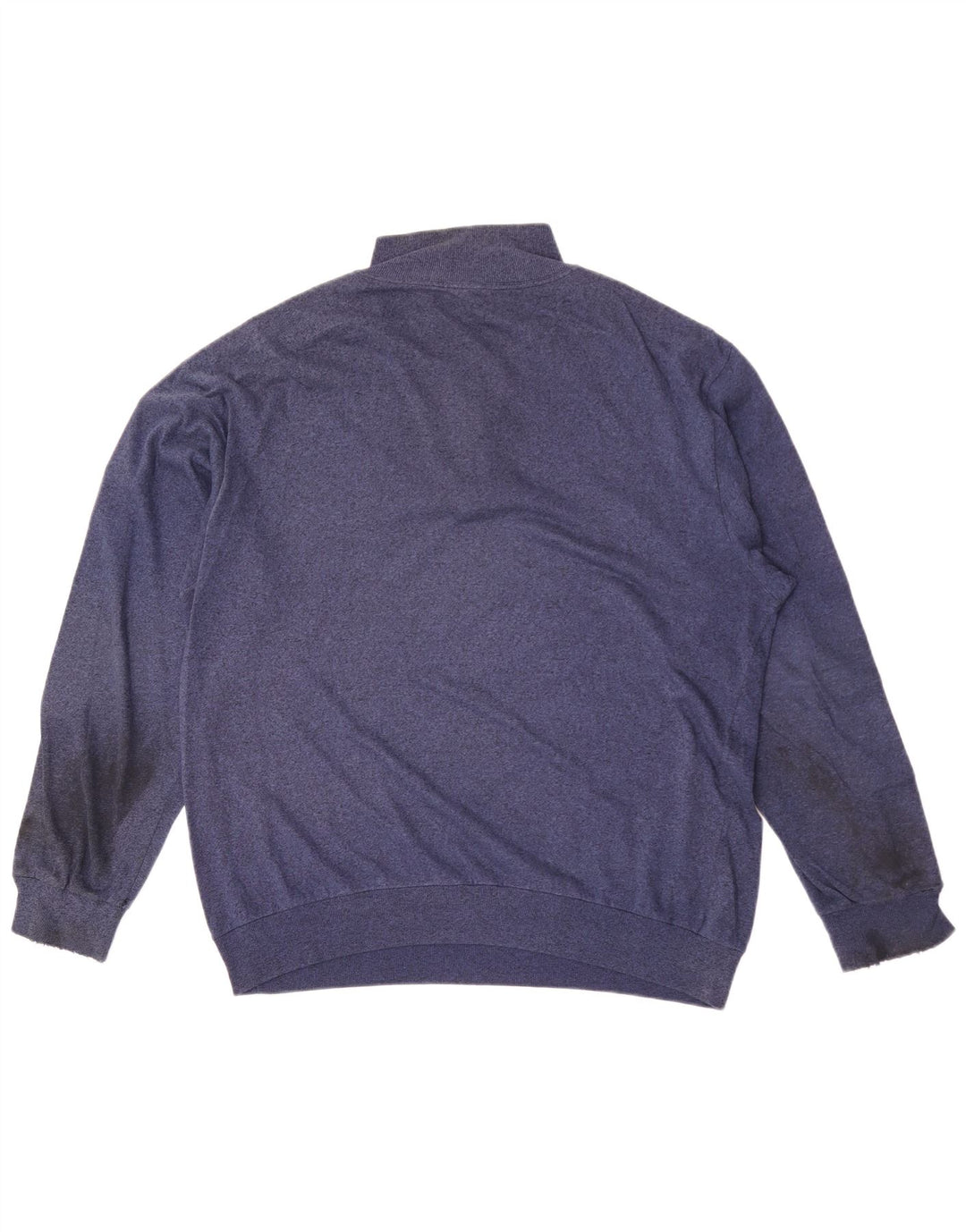 Asics Mens Graphic Zip Neck Sweatshirt Jumper Large Blue Colourblock