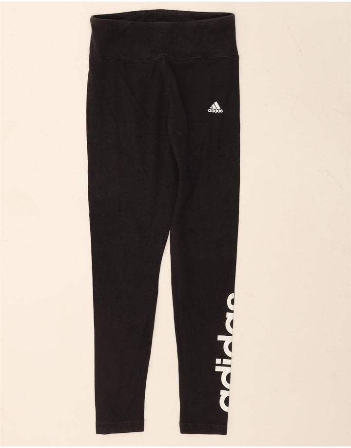Adidas Womens Graphic Leggings UK 8/10 Small Black