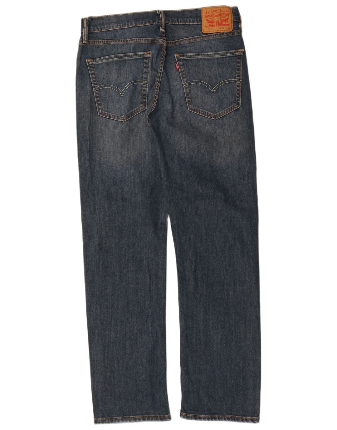 LEVI'S Mens 514 Straight Jeans W32 L30 Blue Cotton