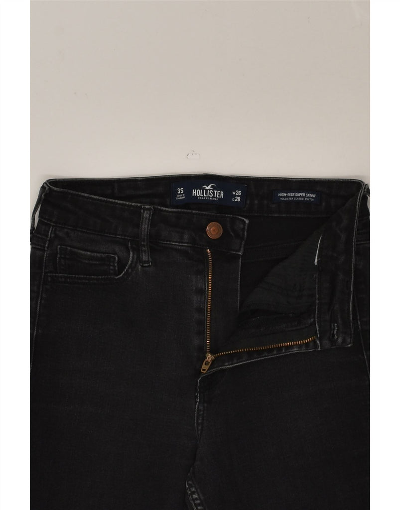 HOLLISTER Womens High Waist Super Skinny Jeans US 3 Small W26 L28 Black | Vintage Hollister | Thrift | Second-Hand Hollister | Used Clothing | Messina Hembry 