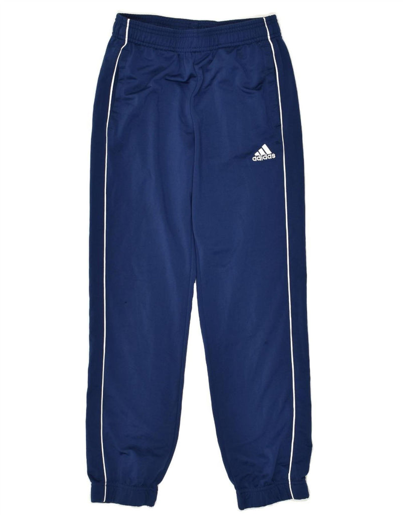 ADIDAS Boys Tracksuit Trousers 11-12 Years Navy Blue Polyester | Vintage Adidas | Thrift | Second-Hand Adidas | Used Clothing | Messina Hembry 