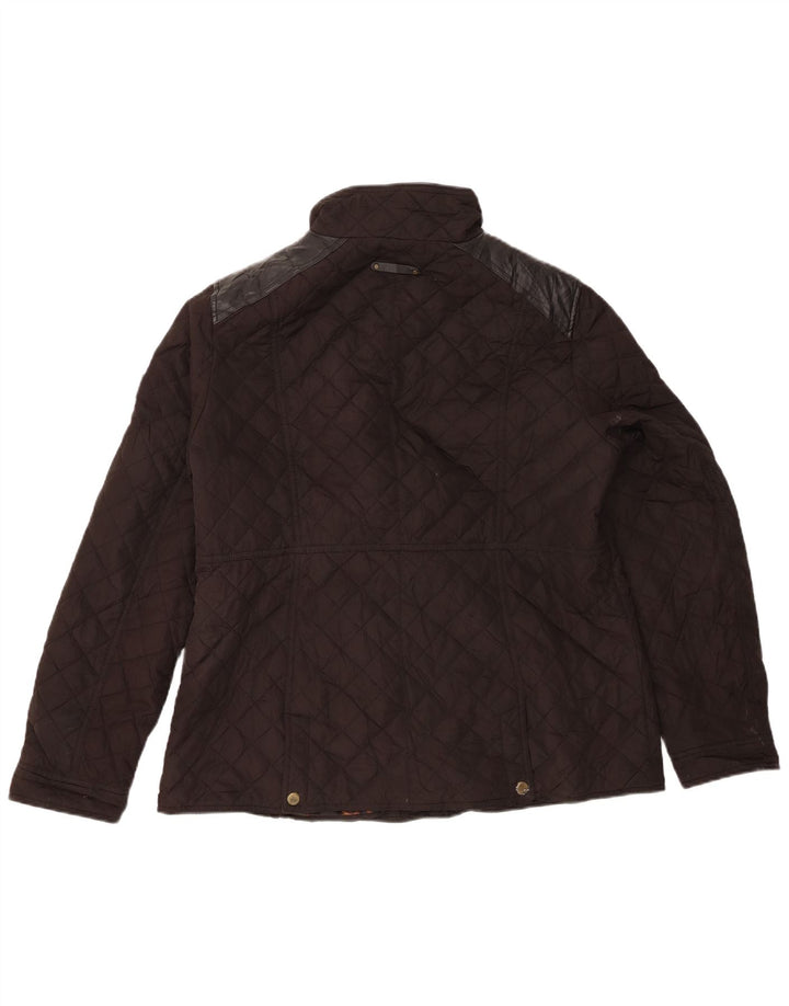 Ralph Lauren Womens Quilted Jacket UK 14 Large Brown Polyester