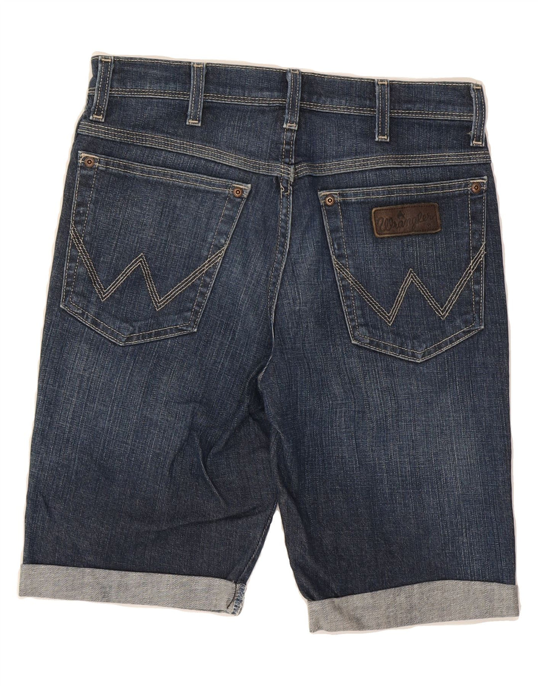 WRANGLER Womens Texas Stretch Denim Shorts W30 Medium Blue Cotton Vintage Wrangler and Second-Hand Wrangler from Messina Hembry 