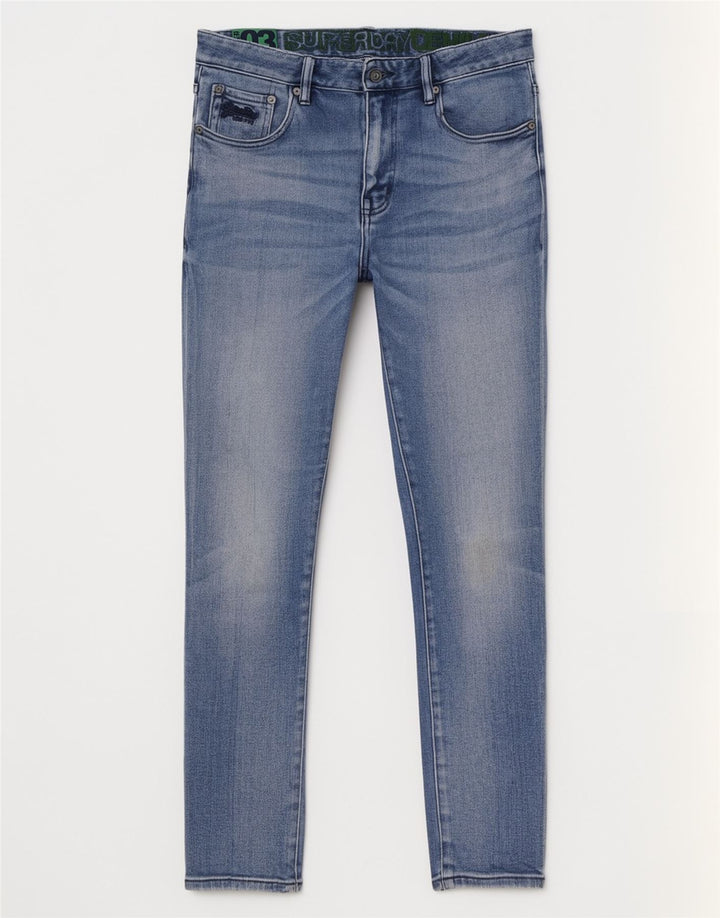 Superdry Mens Skinny Jeans W32 L32 Blue Cotton