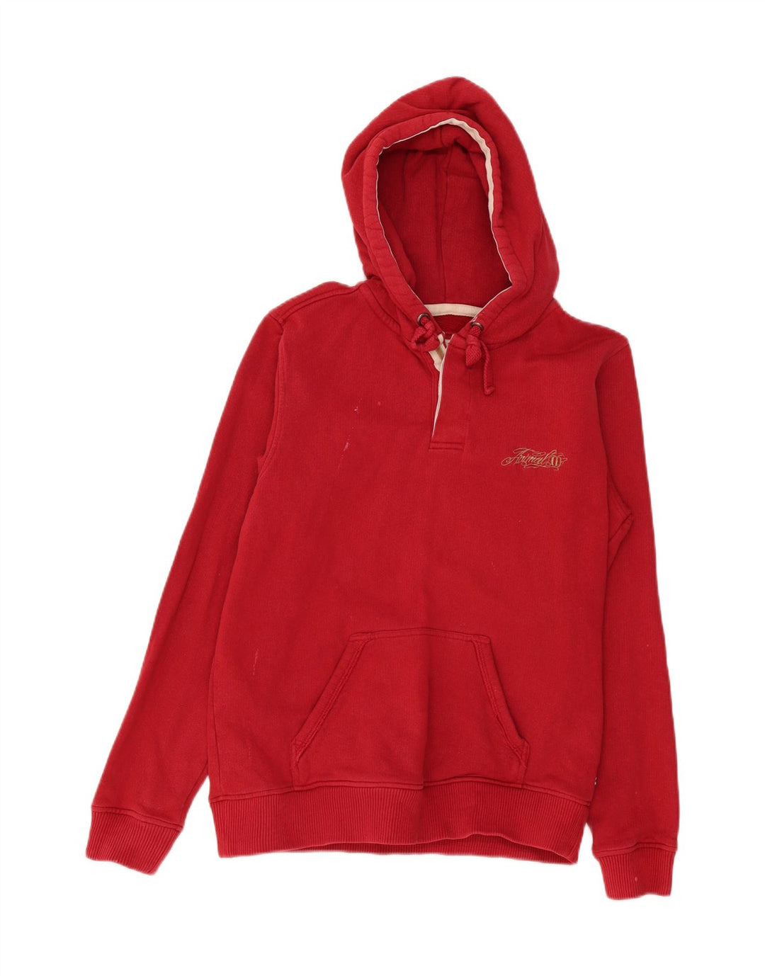 Animal Mens Hoodie Jumper Medium Red Cotton