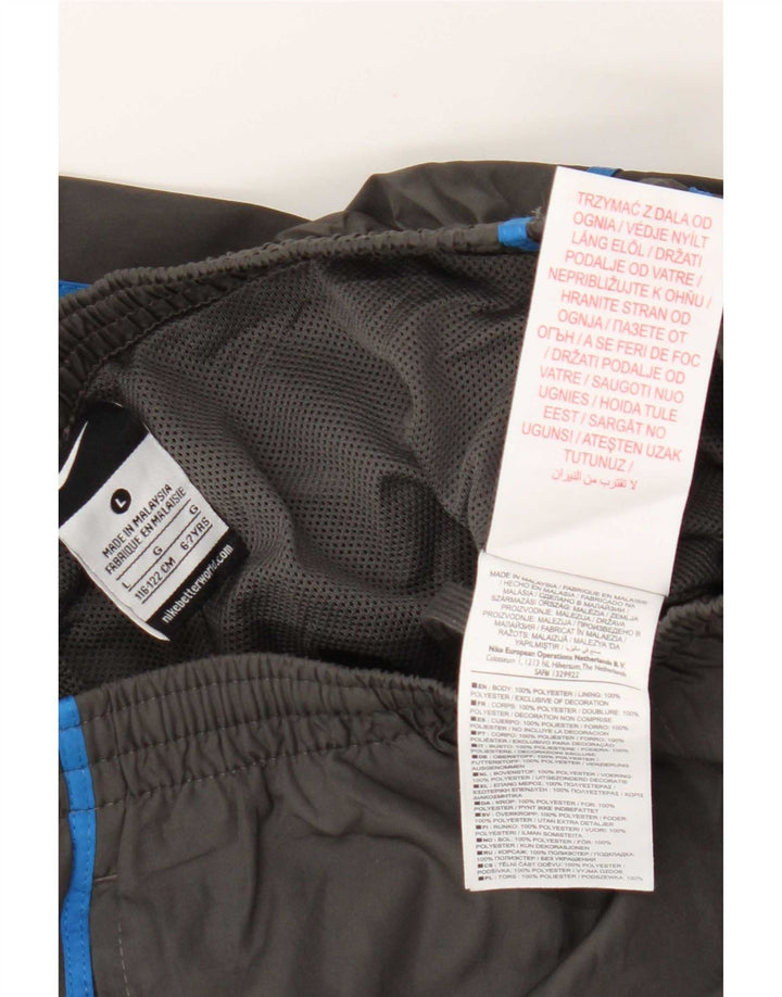 Nike Boys Tracksuit Trousers Joggers 6-7 Years Large Grey Colourblock