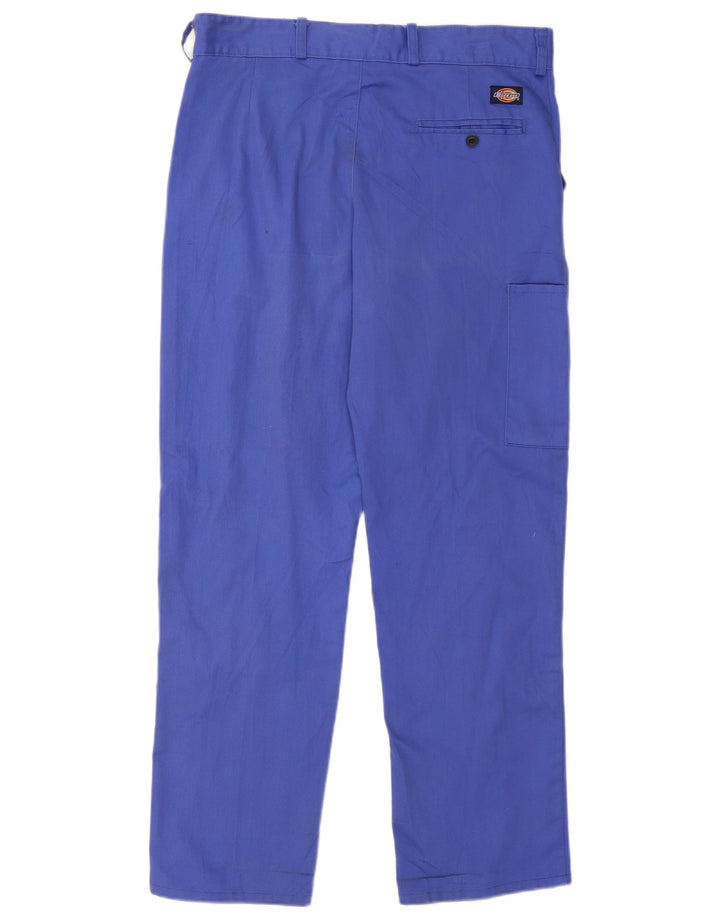 Dickies Mens Straight Cargo Trousers W36 L30 Blue Polyester