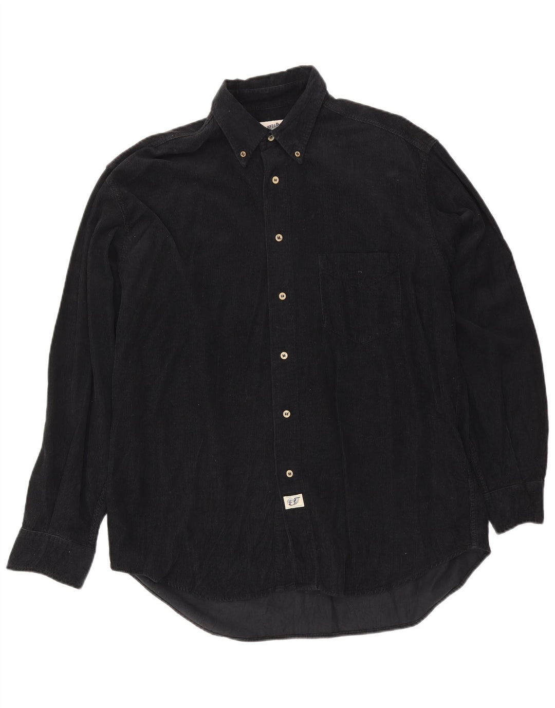 Carrera Mens Corduroy Shirt XL Navy Blue Cotton