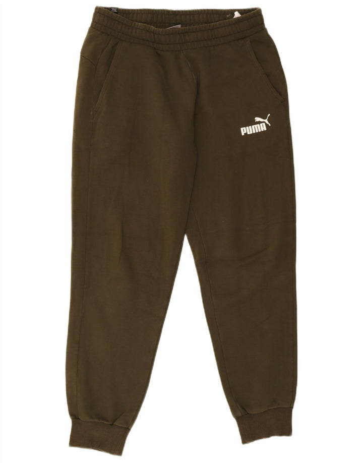 Puma Mens Tracksuit Trousers Joggers Medium Green Cotton