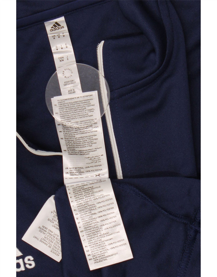 Adidas Mens Aeroready Zip Neck Pullover Tracksuit Top Medium Navy Blue