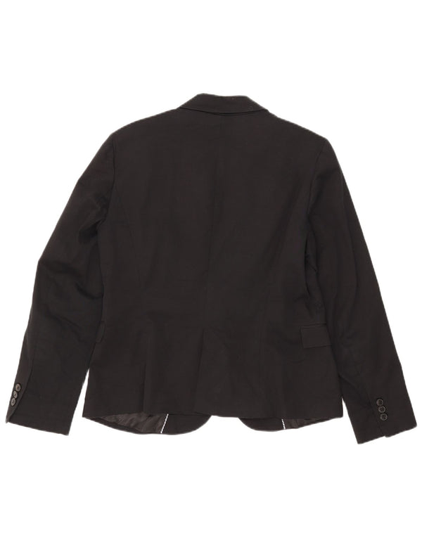 Zara Womens 1 Button Blazer Jacket UK 18 XL Black
