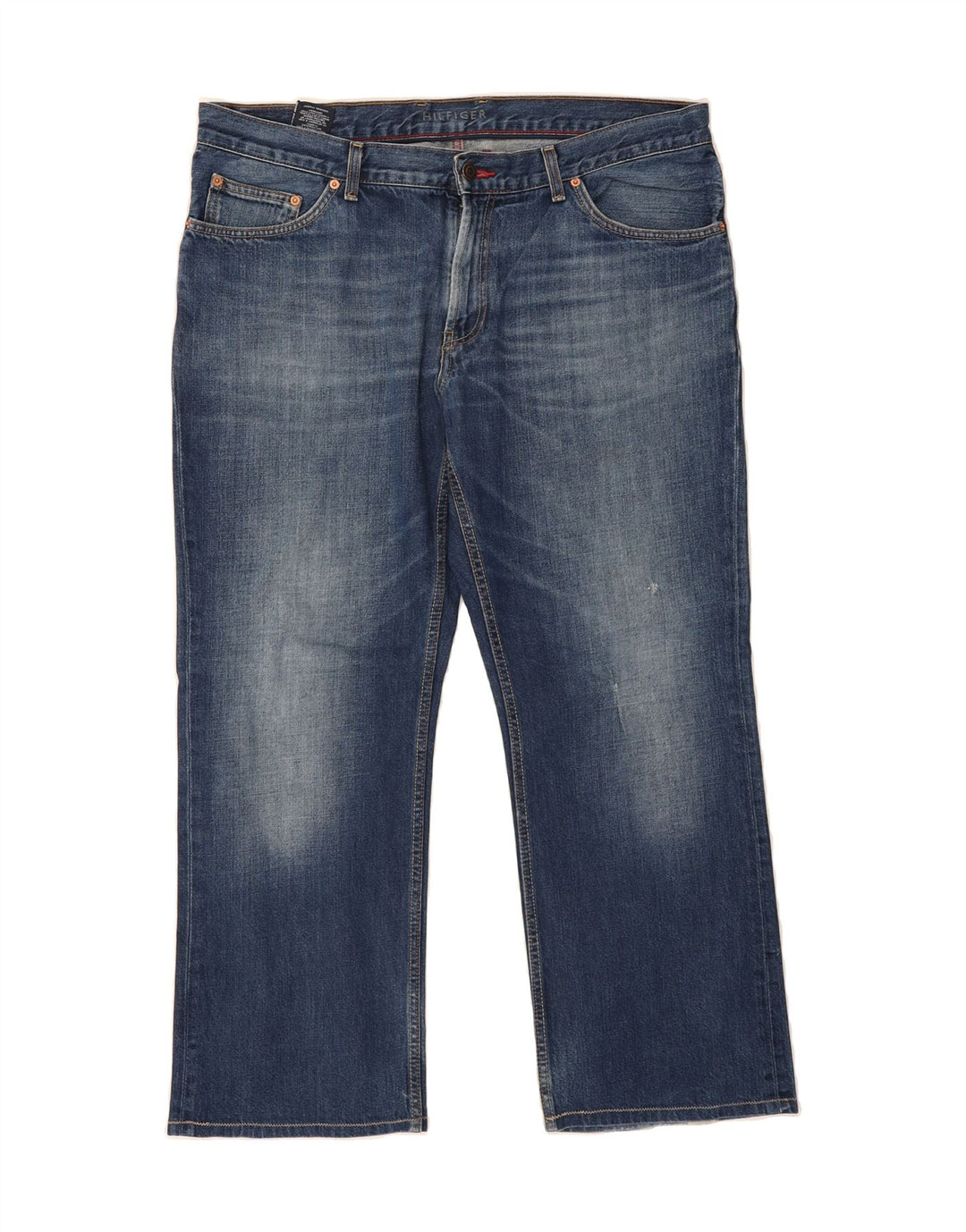 TOMMY HILFIGER Mens Straight Jeans W38 L28 Blue Cotton Vintage Tommy Hilfiger and Second-Hand Tommy Hilfiger from Messina Hembry 