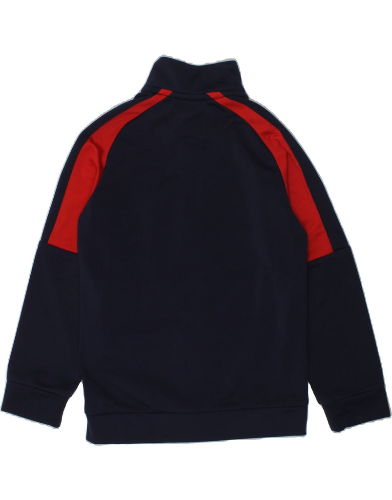 PUMA Boys Graphic Tracksuit Top Jacket 5-6 Years Navy Blue Colourblock | Vintage Puma | Thrift | Second-Hand Puma | Used Clothing | Messina Hembry 