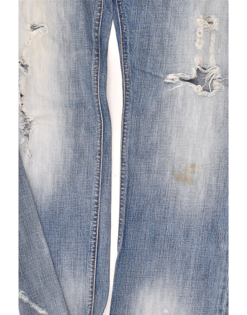 MELTIN' POT Mens Distressed Straight Jeans W34 L34 Blue Cotton | Vintage Meltin' Pot | Thrift | Second-Hand Meltin' Pot | Used Clothing | Messina Hembry 