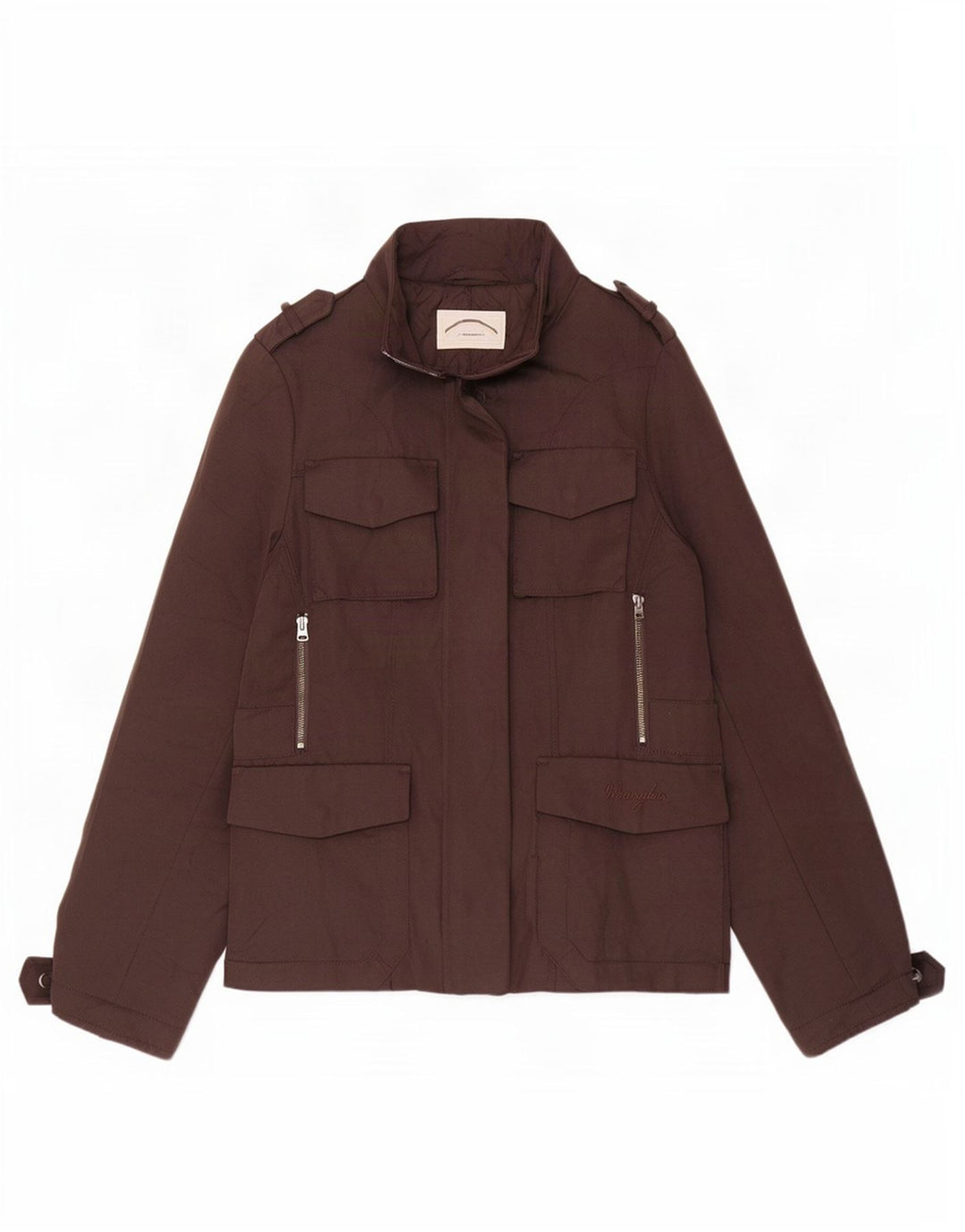 Wrangler Womens Military Jacket UK 18 XL Brown Polyester