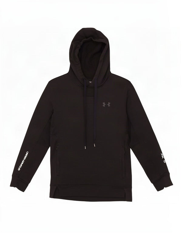 Under Armour Mens Fitted Hoodie Jumper Small Black Polyester